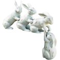 thumbnail image 1 of Centro de mesa de conejito yuxing Figura decorativa de resina de Pascua Blanco, 1 of 5