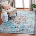 thumbnail image 3 of SAFAVIEH Journey Coriander Floral Distressed Area Rug, Turquoise/Pink, 5'5" x 7'7", 3 of 13