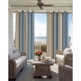 thumbnail image 4 of Blue Brown Beige Blackout Curtains 39 Inches Long for Bedroom, Boho Farmhouse Abstract Stripes Art Thermal Insulated Room Darkening Black Out Window Curtain Panels Grommet Drapes for Living Room, 4 of 8