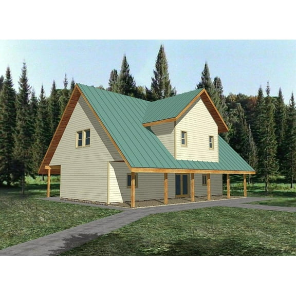 001-2076: Country Mountain 3 Bed, 3 Bath Luxury Home Plan, 1849 Sq Ft: Full Blueprints with License to Build by Home Plan Marketplace - Lesuto