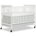 thumbnail image 5 of Dream On Me Carson Classic 3-in-1 Portable Crib in White, Removable Wheels, Converts from Baby Crib to Toddler Bed, Day Bed and Kids Sofa, Three Adjustable Mattress Height Positions, 5 of 9