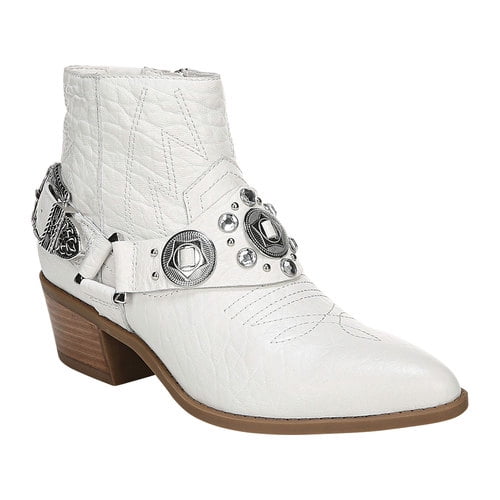 carlos santana white booties