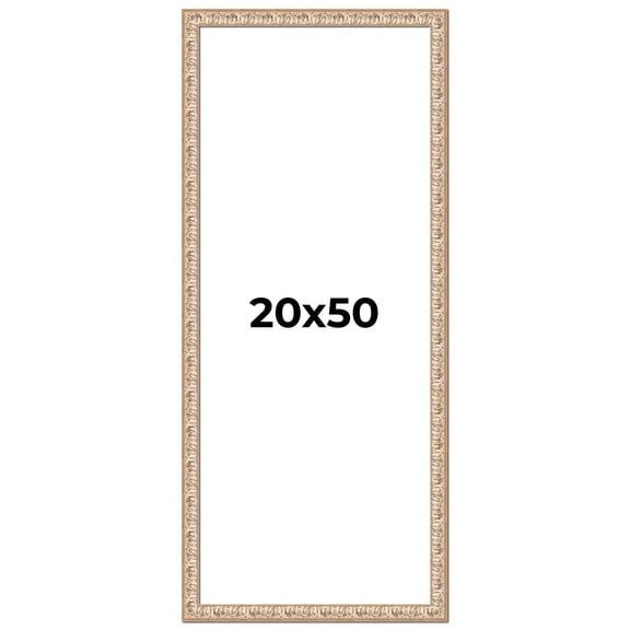 20x50 Frame White Real Wood Picture Frame Width 1.5 inches | Interior Frame Depth 0.5 inches |