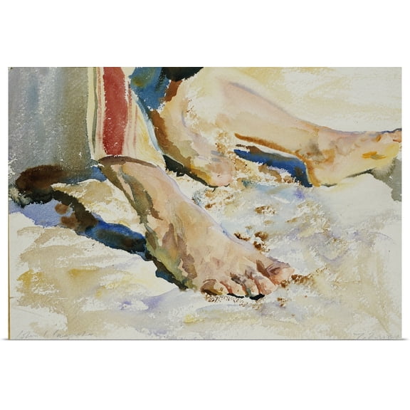 Great BIG Canvas | Rolled John Singer (1856-1925) Sargent Poster Print entitled Feet of an Arab, Tiberias