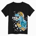 thumbnail image 4 of TOWED22 Big Boys T-Shirts 2T-8 Year Short Sleeve Crew Neck Tees Graphic Print Casual Tops(Black,13-14 Y), 4 of 4