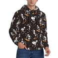 thumbnail image 2 of Balery Jumping Skull Pattern Mens Hoodie Kangaroo Pocket Hoodie Pullover Hooded Sweatshirt Ideal for Daily Wear Travel and Home-3X-Large, 2 of 7