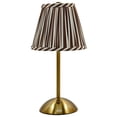 thumbnail image 2 of Sterling & Noble Home Brown Floral Rechargeable Table Lamp 11.89in, Cordless Dimmable LED Touch Lamp with Pleated Shade, 2 of 6