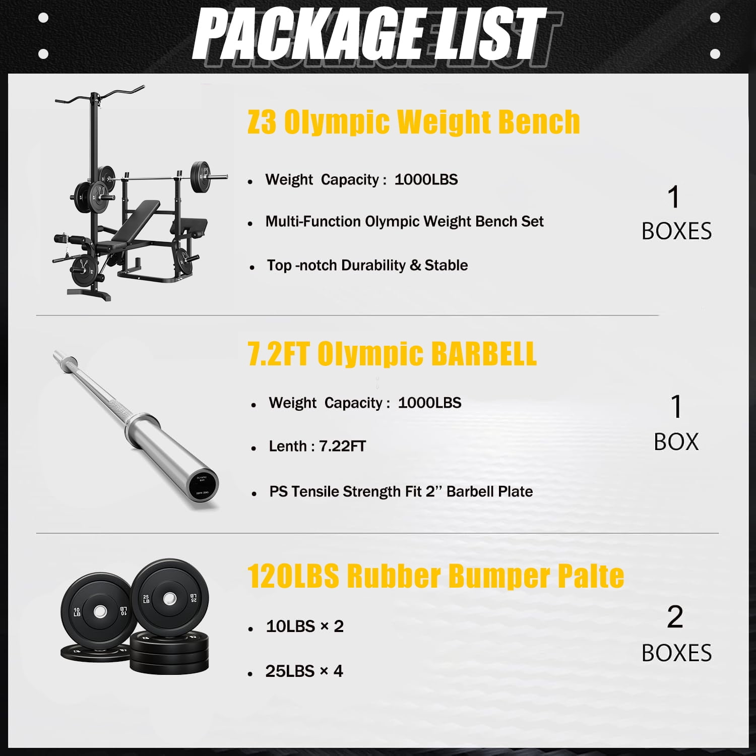 MITONOS Olympic Weight Bench 900LBS 9-in-1 Strength Training