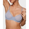 thumbnail image 4 of Women's Sheer Demi Balconette Bra Sexy Mesh Unlined Underwire See Through Demi Bras, 4 of 6