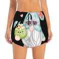thumbnail image 4 of Lsque Summer Gnome,Cute Gnome Printed Women's Running Shorts with Liner Pockets,Elastic Quick Dry Workout Athletic Gym Yoga Shorts,Womens High Waist Shorts-XX-Large, 4 of 9