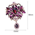 thumbnail image 5 of Tnobhg Rhinestone Flower Brooch Elegant Sweater Cardigan Coat Business Suit Lapel Pin Women Fashion Jewelry Gift Clothing Accessories, 5 of 7
