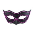 thumbnail image 2 of Xfvqtps LED Mardi Gras Mask for Women Flash Light up Masquerade Masks Half Face Carnival Mask for Makeup Performance Ball Party(Battery Not Included) Purple, 2 of 5