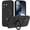 Blac, variant on Magnetic Ring Stand Phone Case for iPhone 17/17 Air/17 Pro/17 Pro Max, Liquid Silicone Full Wrap Shockproof Cover, Foldable Stand, Full Lens Protection, Skin-Friendly Texture