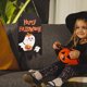 thumbnail image 5 of pstuiky Letrero colgante de madera pintado para Halloween decoración navideña letrero colgante para puerta adornos artesanales de madera, 5 of 6