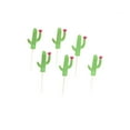 thumbnail image 4 of WHAMVOX 12pcs Cactus Cupcake Toppers Cake Picks Cake Decoraiton for Wedding Birthday Hawaii Luau Party, 4 of 8