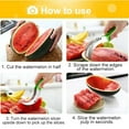 thumbnail image 6 of Begzeat Stainless Watermelon Slicer, Watermelon Cutter Slicer Tool, Stainless Steel Fruit Slicer, Easy Slicer Watermelon Vegetable Fruit Cutter Family Camping Kitchen Gadgets Watermelon Knife (Red), 6 of 8
