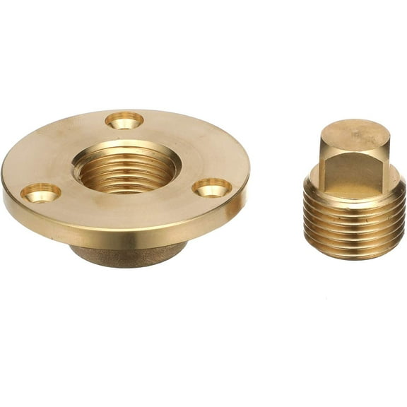 SEACHOICE 18751 Cast Bronze Marine Boat 2-Inch Garboard Drain with Brass Plug