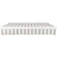 thumbnail image 4 of Awntech 16 Ft Key West Left Motorized Heavy Duty Patio Retractable Awning with Cassette (192in x 9.38in x 120in), Gray/White Stripe, 4 of 8