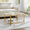 Gold, variant on Durisen Oval Coffee Table - Tempered Glass Storage - 36 in, Black