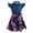 Purple, variant on YiZYiF Girls Denim Floral Prints Casual Dress Summer Daily A-line Dress Navy Blue 6