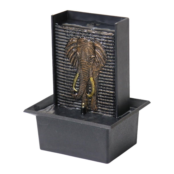 Cascada de mesa multifuncional de estilo vintage, escultura de fuente para jardín, patio interior