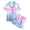 Blue710, variant on HAYIMI 2 Piece Outfit Sets Home Kids Children Graphic Print Lapel Short Sleeve Button Shirt Shorts Clothing Sets Easy to Mix Match