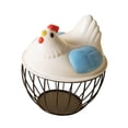 thumbnail image 1 of Cesta de huevo de pollo huevo contenedor titular de alambre de hierro portátil huevo de pollo titular encimera de recogida de huevos cesta para , azul, 1 of 8