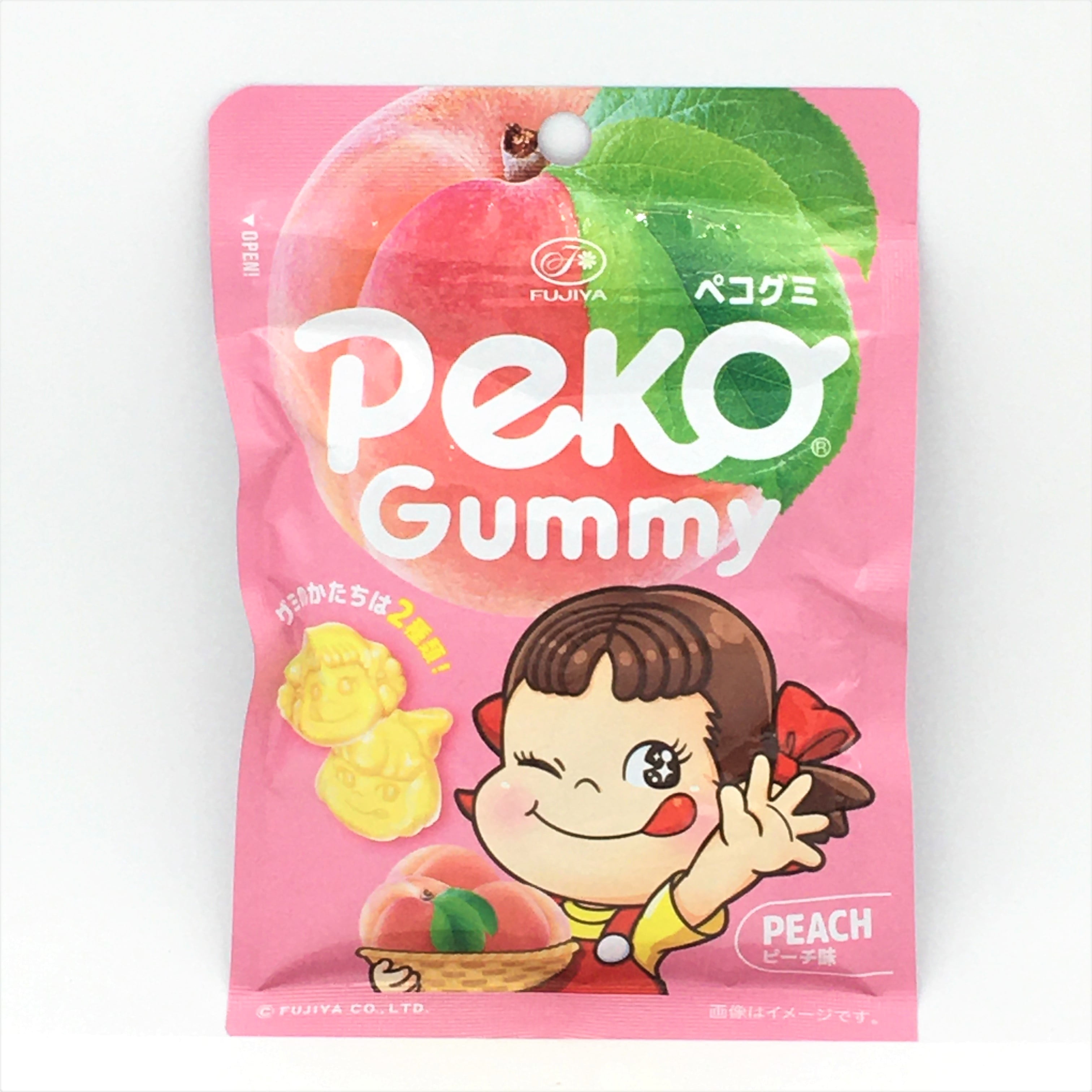 Fujiya Peko Gummy Peach 1 76 Oz 50 G Walmart Com