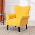 thumbnail image 2 of Richryce Mid-Century Accent Chair, Yellow, 2 of 6
