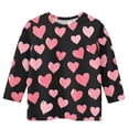 thumbnail image 3 of Annhoo Valentines Shirts for Girl Boy Print Graphic Long Sleeve Crewneck Pullover Tops Casual Oversize Clothes, 3 of 4