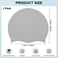 thumbnail image 3 of Uxcell Gorro de Natación de Silicona 1-Pack para Mujeres y Hombres, Sombrero de Natación Impermeable No Deslizante Duradero [Gris Claro], 3 of 6