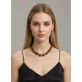 thumbnail image 2 of Chunky Beaded Choker Statement Necklace for Women - Acrylic Large Oval Waterdrop Geometric Beads Adjustable Chain Link Collar Strand Necklaces Exaggerated Boho Vacation Beach Jewelry Wedding Party, 2 of 3