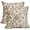 Brown Grey, variant on Brown Vintage Floral Pillow Covers 18x18 Inch Set of 2, Grey Gray Antique Flower Block Print Pattern Decorative Throw Pillowcases Outdoor Farmhouse Cushion Covers Art Decor for Sofa Couch Bed