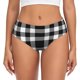 thumbnail image 1 of Fotbe White And Black Plaid Calzones Estampados para Mujer – Ropa Interior de Algodón, Cómoda, Suave y Elástica-3X-Large, 1 of 6