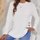 thumbnail image 5 of Blusa informal de manga larga con cuello redondo y manga larga para mujer Pompotops  FGAJ4055, 5 of 6