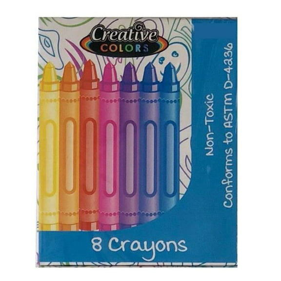 DDI 2344389 Creative Colors Crayons - 8 Count  Assorted Colors Case of 288