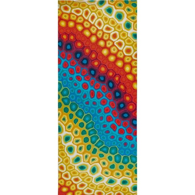 Trans-Ocean Imports ILUR5327444 23 x 59 Po Liora Mannequin Illusions Pop Tourbillon Intérieur et Extérieur Machine Mat - Multicolore