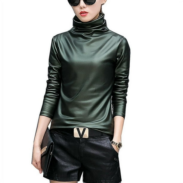 Sexy leather shirt sale