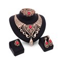 thumbnail image 1 of MasteelfCA Ensemble de Bijoux Quatre Pièces Cristal Strass Collier Bracelet Bague (Rouge), 1 of 7