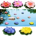 thumbnail image 1 of piezas de nenúfares artificiales flotantes para estanque, color rosa, 10 cm, diferentes colores, flores de espuma EVA, flor de loto para acuario, patio, jardín, piscina, estanque, 1 of 5