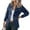 Navy, variant on Dezsed Womens Faux Leather Blazer Jacket Women's Fashion Casual Lapel Collar Button Pocket Temperament Motorcycle Jacket Leather Jacket Coat Brown M
