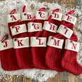 thumbnail image 2 of CNKOO 1PC Merry Christmas Socks Red Snowflake Alphabet Letters Christmas Stocking, 2 of 4