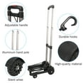 thumbnail image 6 of Folding Hand Truck, Lightweight Luggage Cart Foldable, Iron Tube Luggage  with 4 Rotate Wheels, Pull Rod,  for Moving Travel Shopping Airport Office, 6 of 7