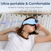 MUSICOZY White Noise Sleep Mask Headphones with 16 Soothing Sounds, Bluetooth Sleep Mask 3D Wireless Music Sleeping Headphones for Side Sleeper,Wireless Music Eye Mask with Timer, Gifts for Men Women