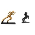thumbnail image 1 of Figura Moderna De Caballo Corredor, Escultura De Arte Abstracto Para Mesa De Entrada Y Decoración De Dormitorio., 1 of 8