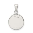 thumbnail image 4 of FB Jewels Sterling Silver Glitter Enamel Letter V Circle Pendant, 4 of 4