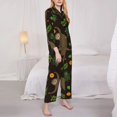 thumbnail image 4 of Kll Sloth Doing Yoga Print Women'S Long Sleeve Pajamas With Pants Sleepwear Loungewear 2 Set-Small, 4 of 9