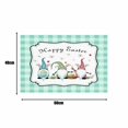 thumbnail image 3 of Easter Rugs Easter Buffalo Indoor Doormat, Bunny Leopard Rabbit Non-Slip Bath Rug, Green White Check Plaid Entrance Mats Floor Carpet for Bedroom Kitchen Living Room Bathroom Decor 16x24in, 3 of 7