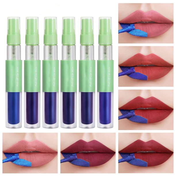 Ganfancp Natural Matte Lip Tint Tear-Off Lipstick Copa Antiadherente a Prueba de Agua de Larga Duración Fruity Matte Tear-Off Lip Glaze 2.5Ml Rebajas Hoy Liquidación 1X Brillo de Labios 2,5 Ml