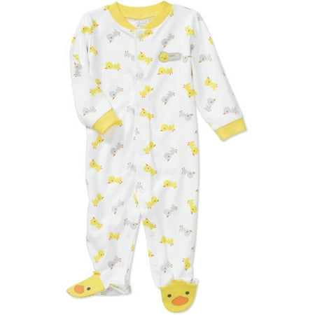 Child of Mine by Carters Newborn Baby Duck Print Sleep n Play Jumpsuit
